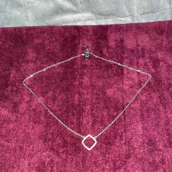 Silver Diamond Rhombus Chain Necklace by White House Black Market [NEW] - Picture 2 of 5